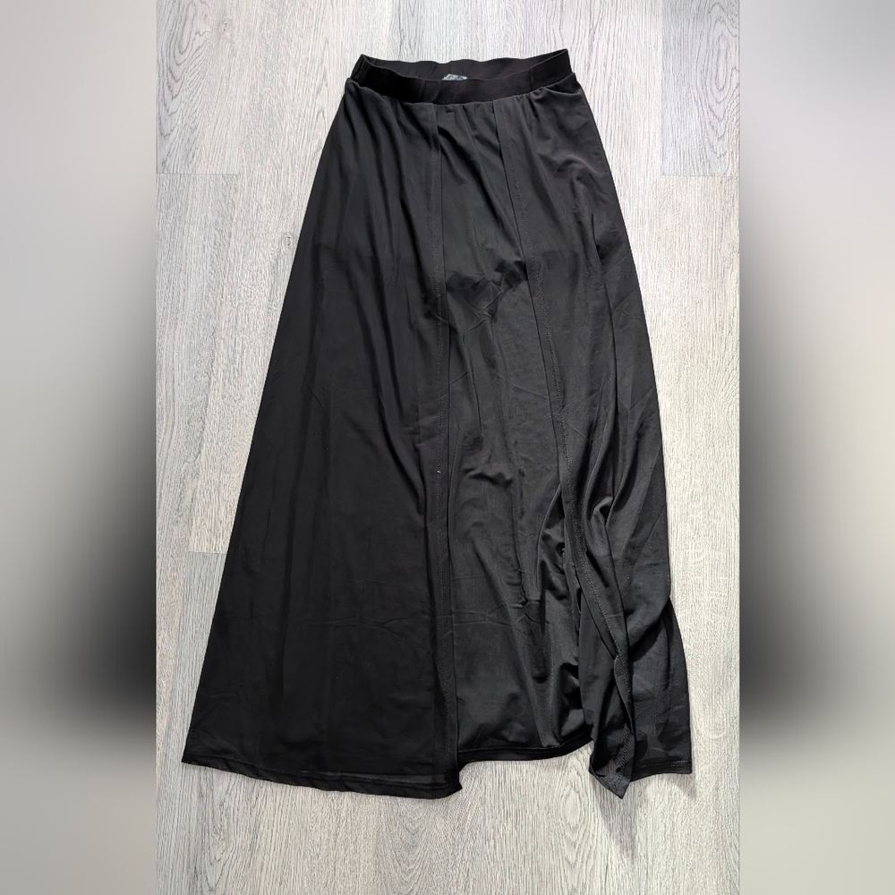 Foxblood Darla Black Mesh Maxi Skirt Built In Shorts Goth XS